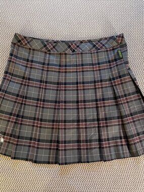 Beetlejuice - Astrid grey plaid uniform skort - XL